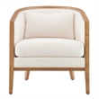 NPD Furniture Tillman Accent Arm Chair w/ Rattan in Nettlewood Leg Color