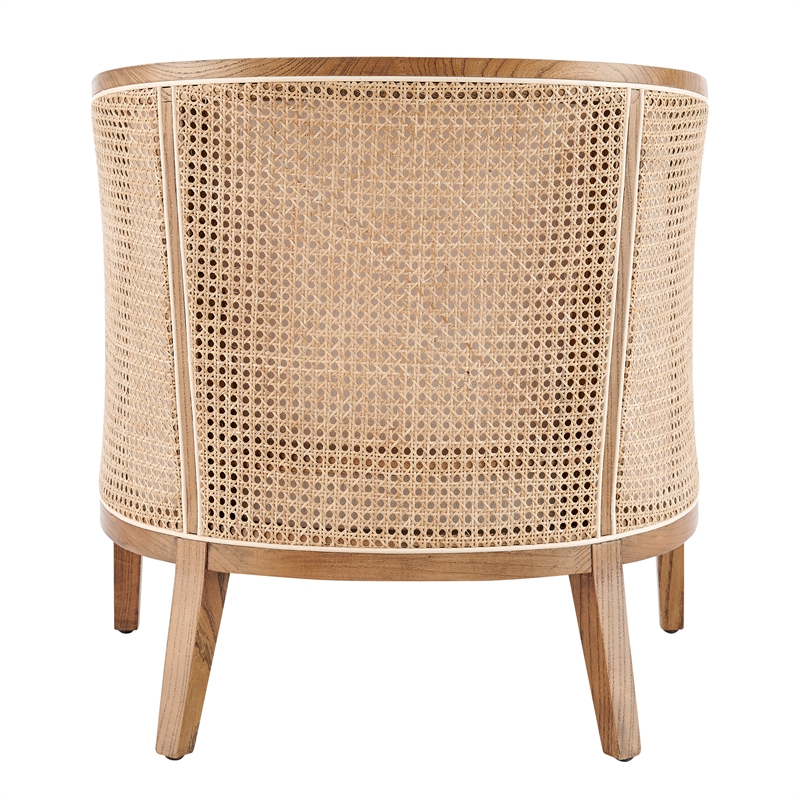 NPD Furniture Tillman Accent Arm Chair w/ Rattan in Nettlewood Leg Color