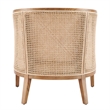 NPD Furniture Tillman Accent Arm Chair w/ Rattan in Nettlewood Leg Color