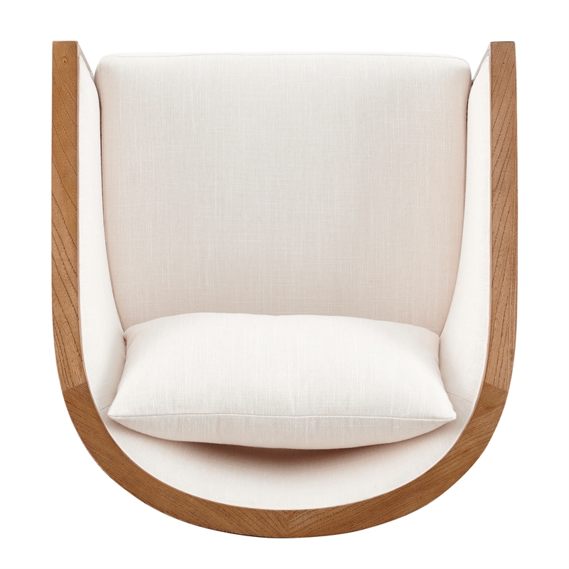 NPD Furniture Tillman Accent Arm Chair w/ Rattan in Nettlewood Leg Color