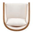 NPD Furniture Tillman Accent Arm Chair w/ Rattan in Nettlewood Leg Color
