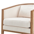 NPD Furniture Tillman Accent Arm Chair w/ Rattan in Nettlewood Leg Color