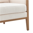 NPD Furniture Tillman Accent Arm Chair w/ Rattan in Nettlewood Leg Color