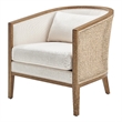 NPD Furniture Tillman Accent Arm Chair w/ Rattan in Nettlewood Leg Color