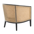 NPD Furniture Tillman Accent Arm Chair w/ Rattan in Black Leg Color