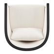 NPD Furniture Tillman Accent Arm Chair w/ Rattan in Black Leg Color