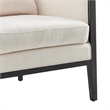 NPD Furniture Tillman Accent Arm Chair w/ Rattan in Black Leg Color