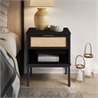 NPD Furniture Caine Rattan Nightstand/ Side Table in Black