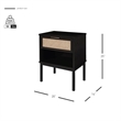 NPD Furniture Caine Rattan Nightstand/ Side Table in Black
