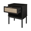 NPD Furniture Caine Rattan Nightstand/ Side Table in Black