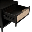 NPD Furniture Caine Rattan Nightstand/ Side Table in Black