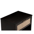 NPD Furniture Caine Rattan Nightstand/ Side Table in Black