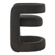 NPD Furniture Althea Fabric Dining Side Chair in Palladian Charcoal