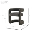 NPD Furniture Althea Fabric Dining Side Chair in Palladian Charcoal