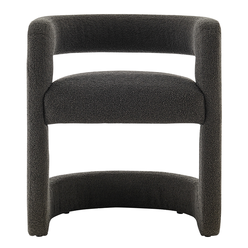 NPD Furniture Althea Fabric Dining Side Chair in Palladian Charcoal