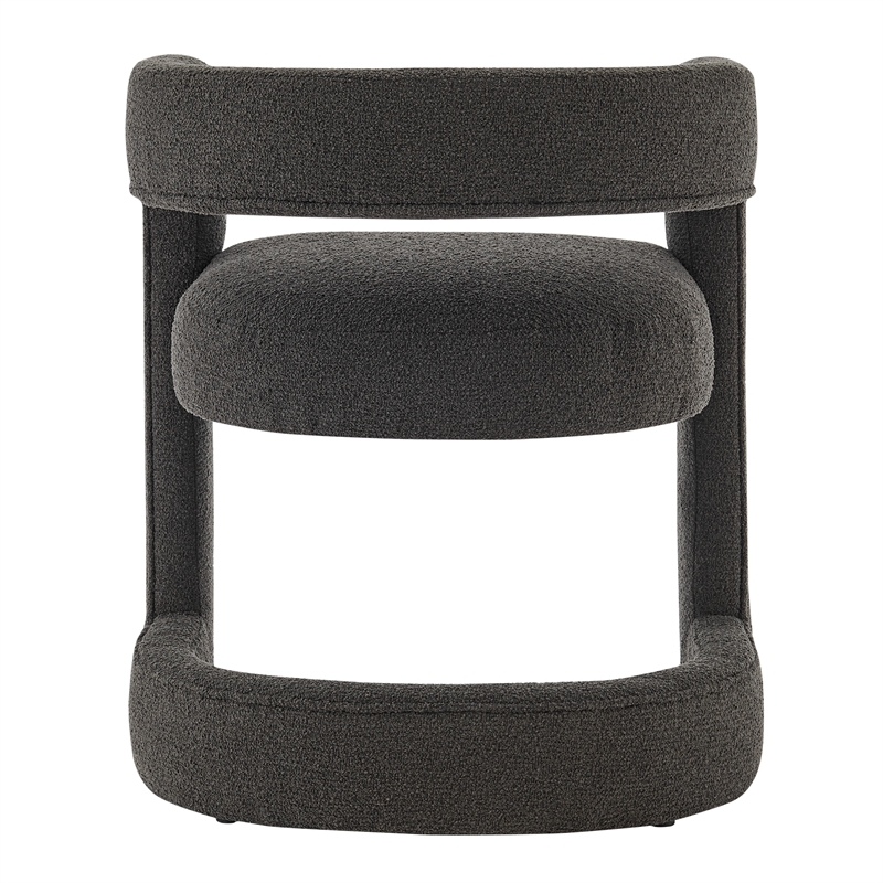 NPD Furniture Althea Fabric Dining Side Chair in Palladian Charcoal