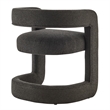 NPD Furniture Althea Fabric Dining Side Chair in Palladian Charcoal