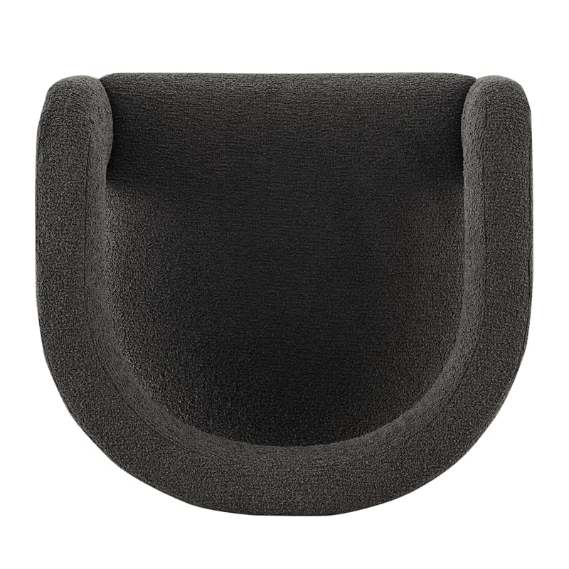 NPD Furniture Althea Fabric Dining Side Chair in Palladian Charcoal