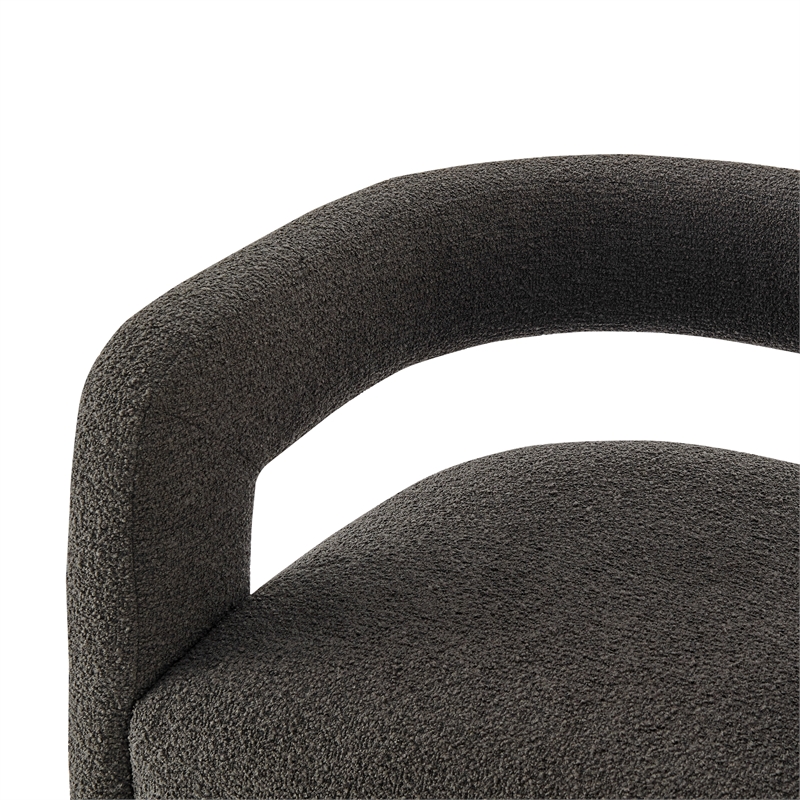 NPD Furniture Althea Fabric Dining Side Chair in Palladian Charcoal