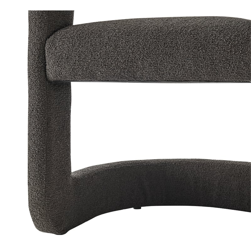 NPD Furniture Althea Fabric Dining Side Chair in Palladian Charcoal