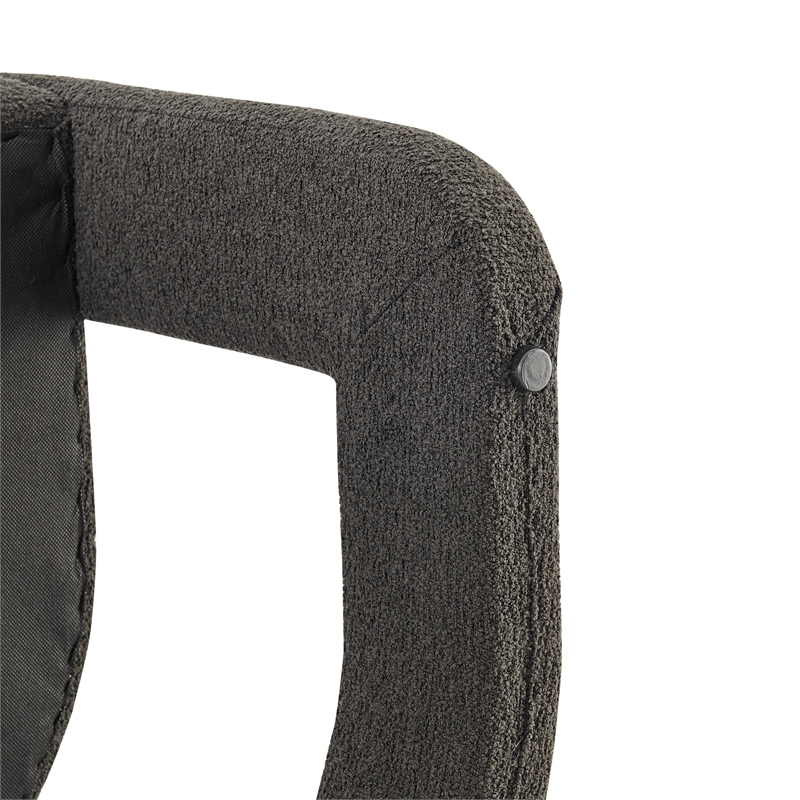 NPD Furniture Althea Fabric Dining Side Chair in Palladian Charcoal