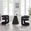 NPD Furniture Althea Fabric Dining Side Chair in Palladian Charcoal