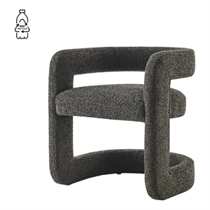 NPD Furniture Althea Fabric Dining Side Chair in Palladian Charcoal