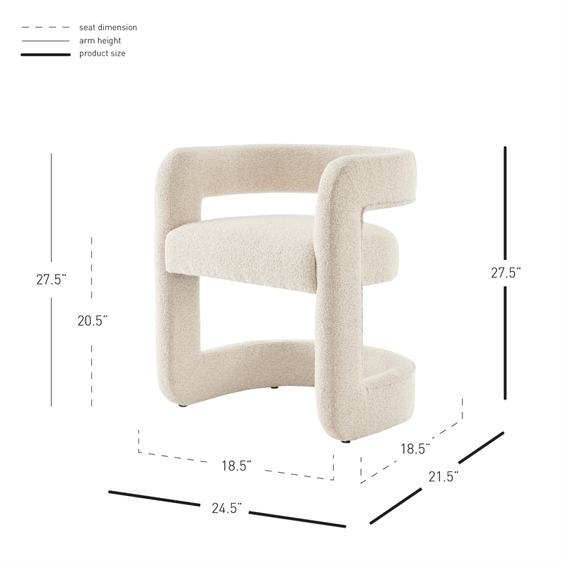 NPD Furniture Althea Fabric Dining Side Chair in Palladian Beige