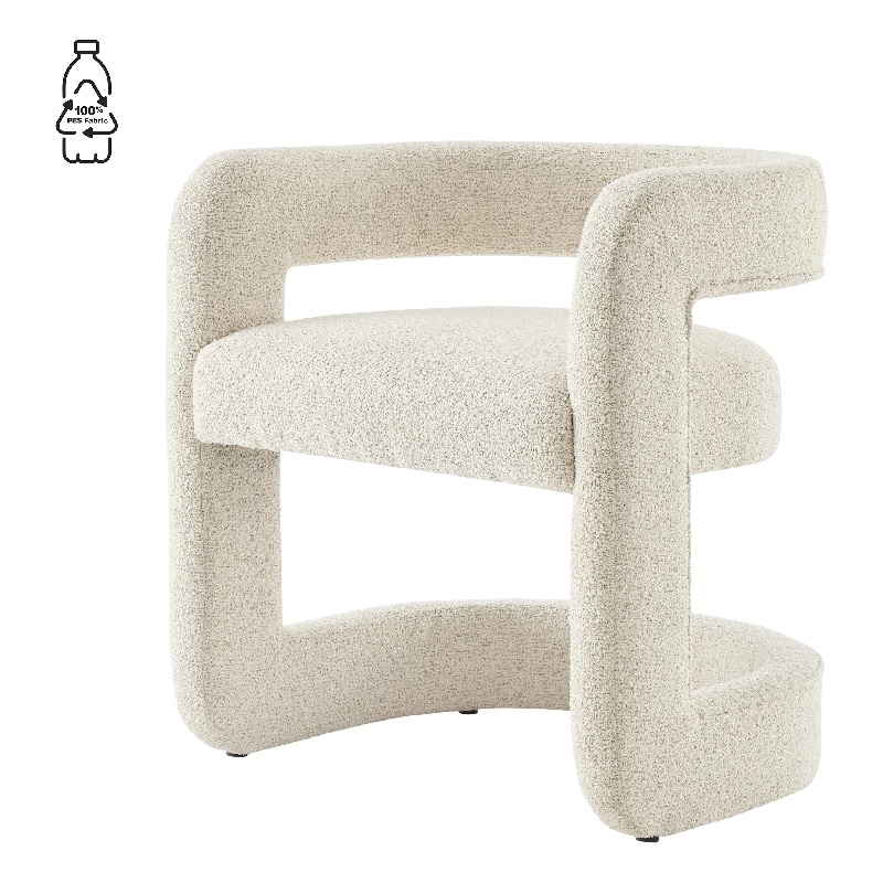 NPD Furniture Althea Fabric Dining Side Chair in Palladian Beige