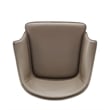 NPD Furniture Callie Recycled Leather Dining Arm Chair in Light Mocha
