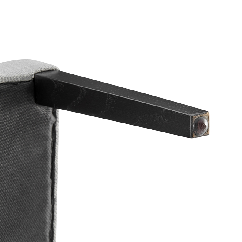 NPD Furniture Kylo PU/ Fabric Dining Side Chair in Black/Gray (Set of 2)