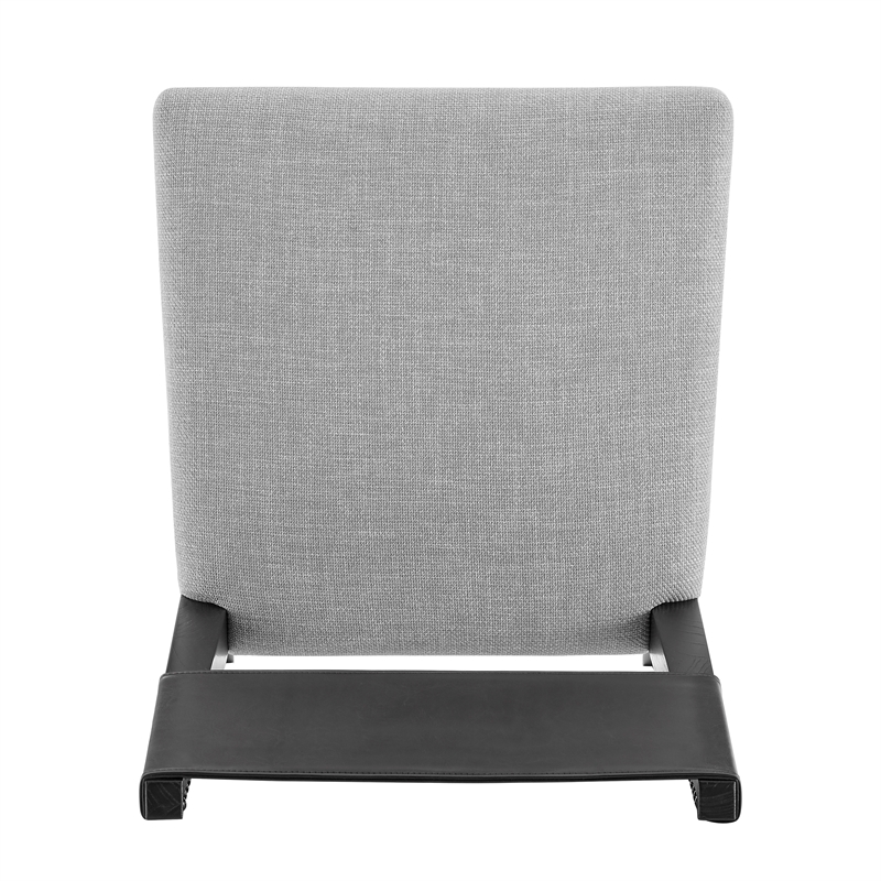 NPD Furniture Kylo PU/ Fabric Dining Side Chair in Black/Gray (Set of 2)