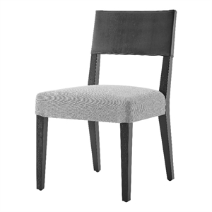 NPD Furniture Kylo PU/ Fabric Dining Side Chair in Black/Gray (Set of 2)