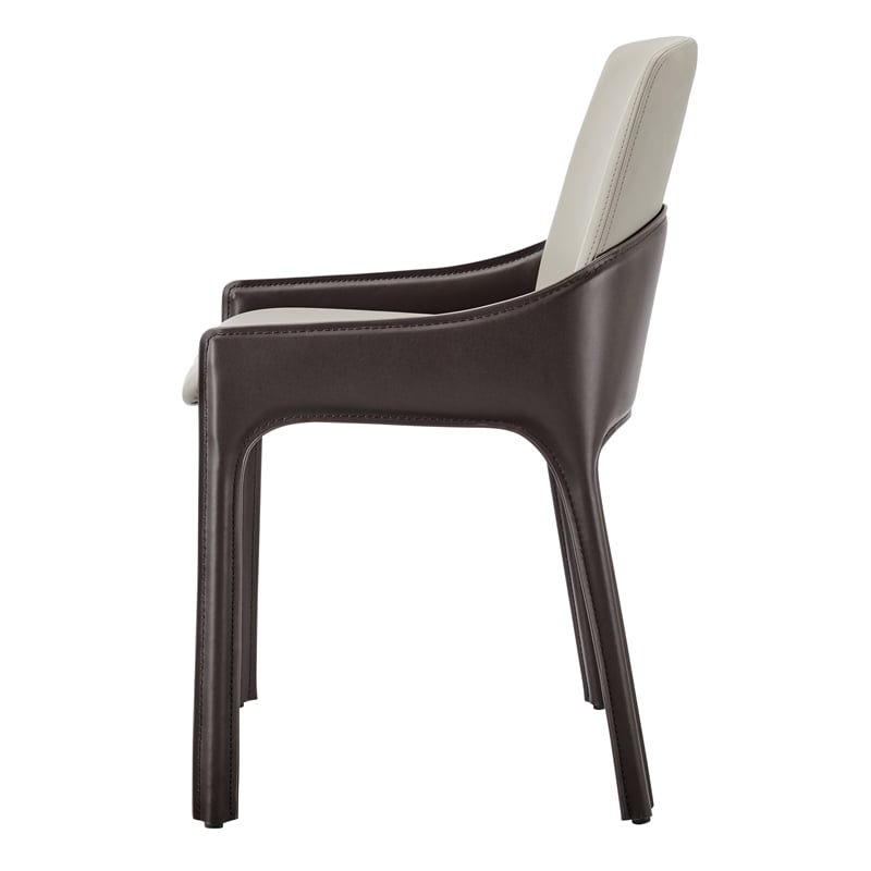 NPD Furniture Stella Faux Leather Dining Side Chair (Set of 2)