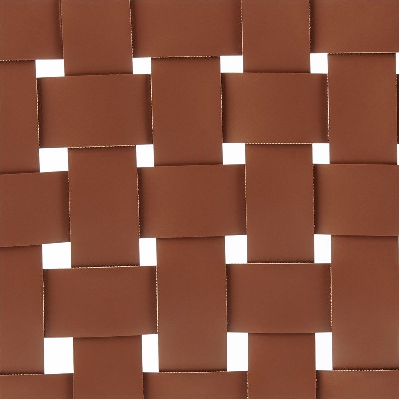 New Pacific Direct Marco Faux Leather Backless Counter Stool in Ochre Brown