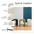 NPD Furniture Jovanka Fabric Counter Stool in Palladian Beige