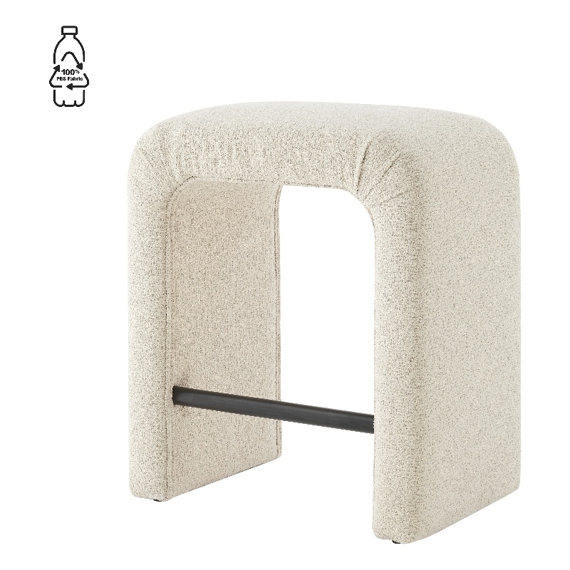 New Pacific Direct Jovanka Fabric Counter Stool in Palladian Beige