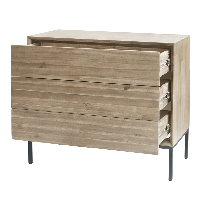 NPD Furniture Hathaway Chest 3 Drawers in Drifted Sand