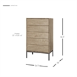 NPD Furniture Hathaway Chest 5 Drawers in Drifted Sand