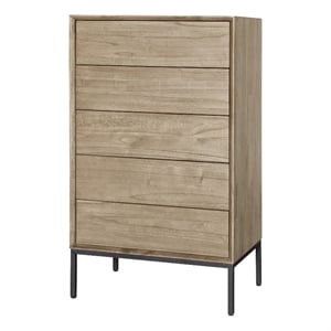 New Pacific Direct Hathaway Chest 5 Drawers in Drifted Sand
