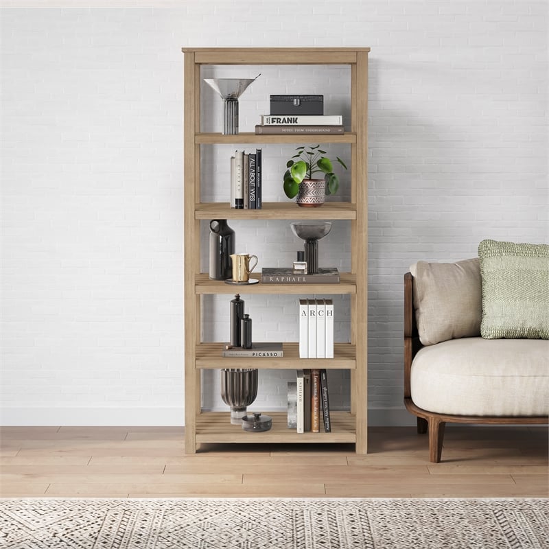NPD Furniture Tiburon Book Shelf in Drifted Sand