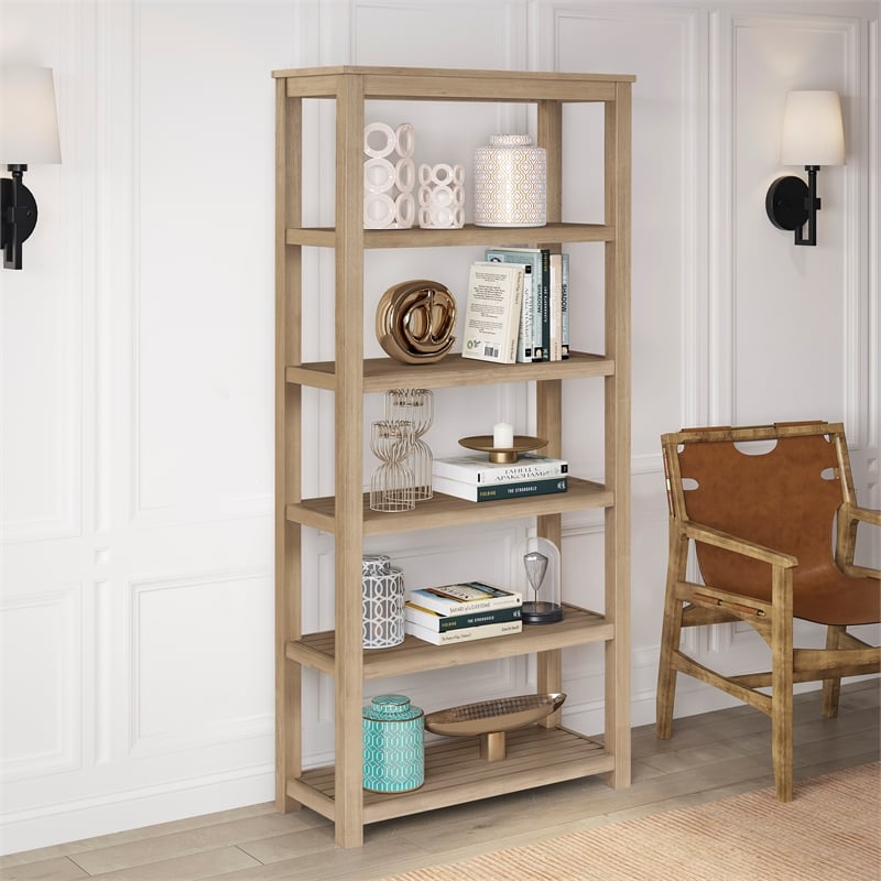 NPD Furniture Tiburon Book Shelf in Drifted Sand