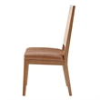 NPD Furniture Dover Faux Leather Dining Side Chair in Brown (Set of 2)