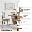 NPD Furniture Dover Faux Leather Dining Side Chair in Brown (Set of 2)