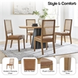 NPD Furniture Dover Faux Leather Dining Side Chair in Brown (Set of 2)