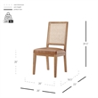 NPD Furniture Dover Faux Leather Dining Side Chair in Brown (Set of 2)