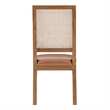 NPD Furniture Dover Faux Leather Dining Side Chair in Brown (Set of 2)