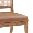 NPD Furniture Dover Faux Leather Dining Side Chair in Brown (Set of 2)
