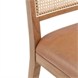 NPD Furniture Dover Faux Leather Dining Side Chair in Brown (Set of 2)
