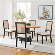 NPD Furniture Dover Faux Leather Dining Side Chair in Beige (Set of 2)